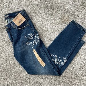 Ruff Hewn Madison Embroidered Skinny Ankle Jeans sz 4 Style RH8SC100M